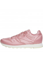 Reebok Classics Womens Leather Satin Trainers Chalk Pink/Classic White