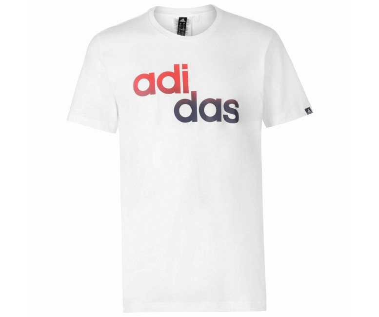 Adidas Staggered Linear T-Shirt Mens