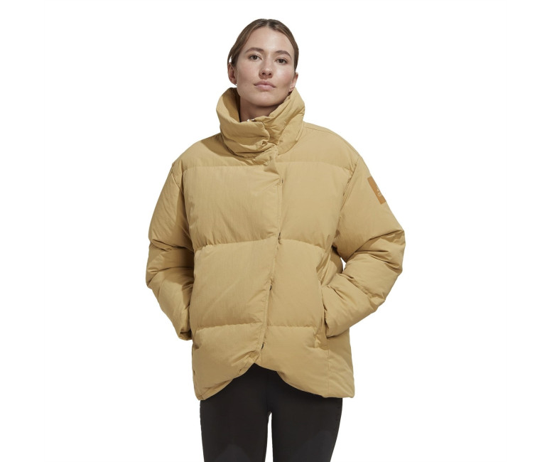 Adidas Big Baffle Down Jacket Womens Golden Beige