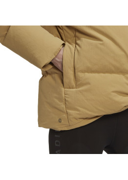 Adidas Big Baffle Down Jacket Womens Golden Beige Short