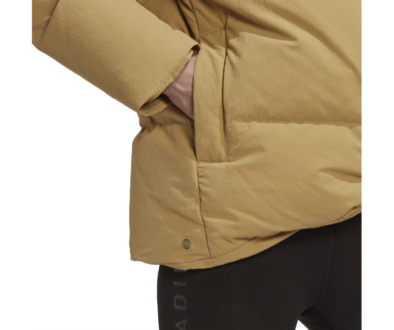 Adidas Big Baffle Down Jacket Womens Golden Beige