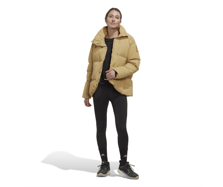 Adidas Big Baffle Down Jacket Womens Golden Beige
