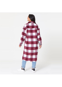 Be You Longline Check Shacket