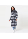 Be You Longline Check Shacket Grey