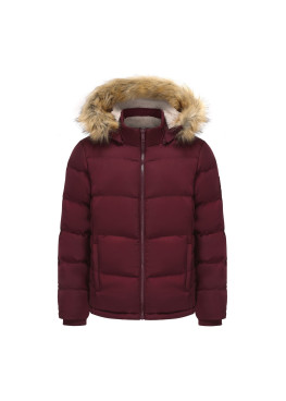 SoulCal 2 Zip Bubble Jacket Ladies Burgundy