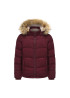 SoulCal 2 Zip Bubble Jacket Ladies Burgundy