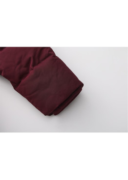 SoulCal 2 Zip Bubble Jacket Ladies Burgundy