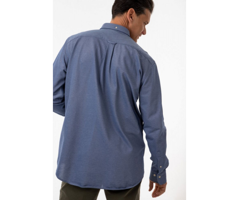 Gant Pique Solid Slim Fit Shirt 3002562 423 Persian blue