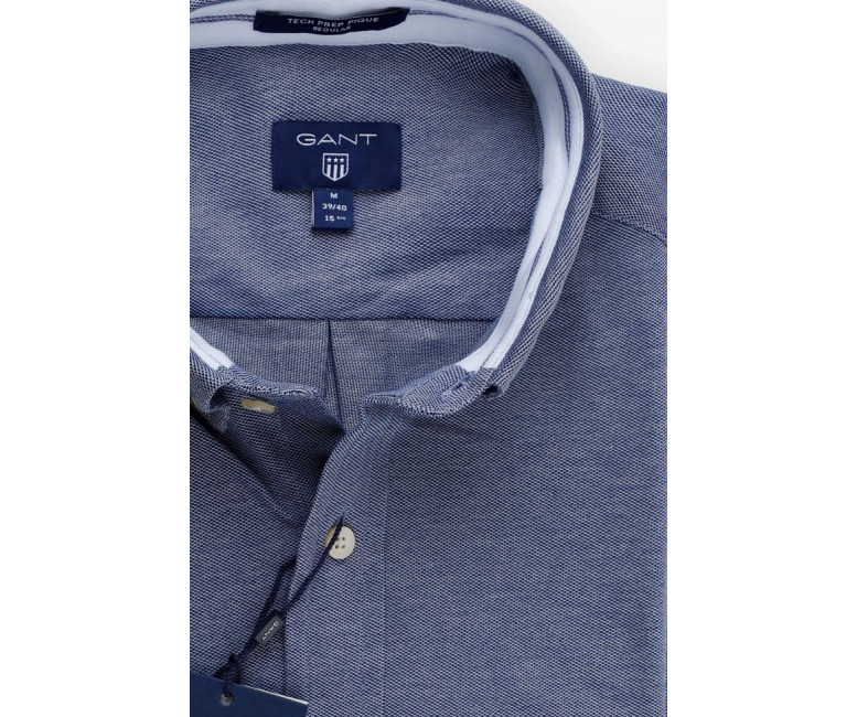 Gant Pique Solid Slim Fit Shirt 3002562 423 Persian blue