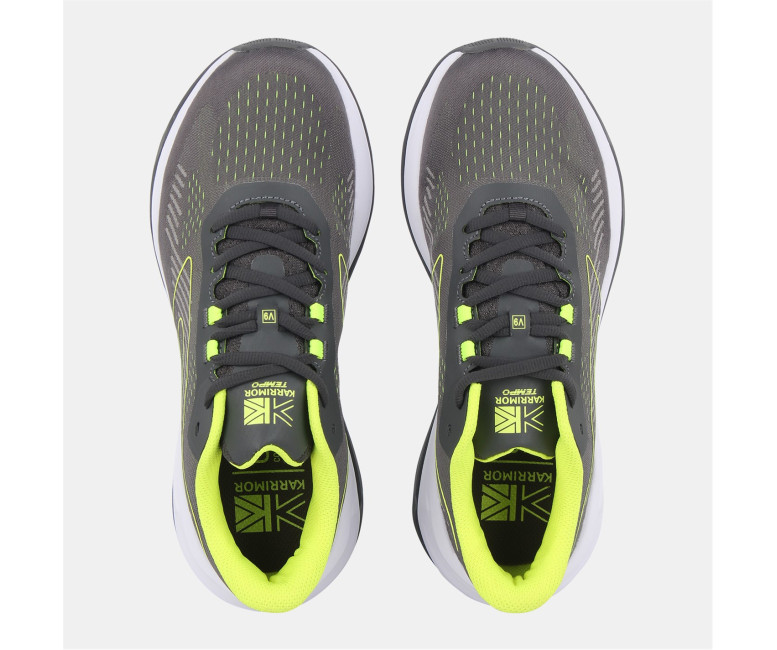 Karrimor Tempo Running Trainers Mens Grey/Lime