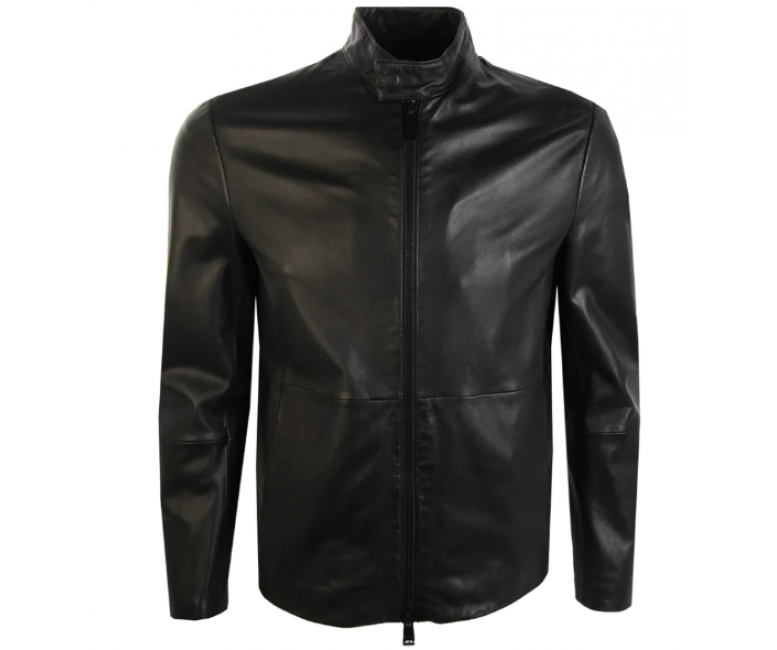 Шкіряна куртка Amporio Armani Coat leather Navy