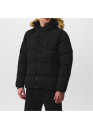 Soul Cal 2 Zip Bubble Jacket Mens Black