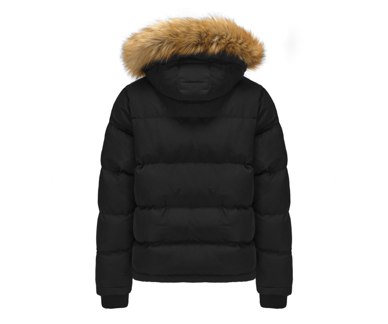 Soul Cal 2 Zip Bubble Jacket Mens Black