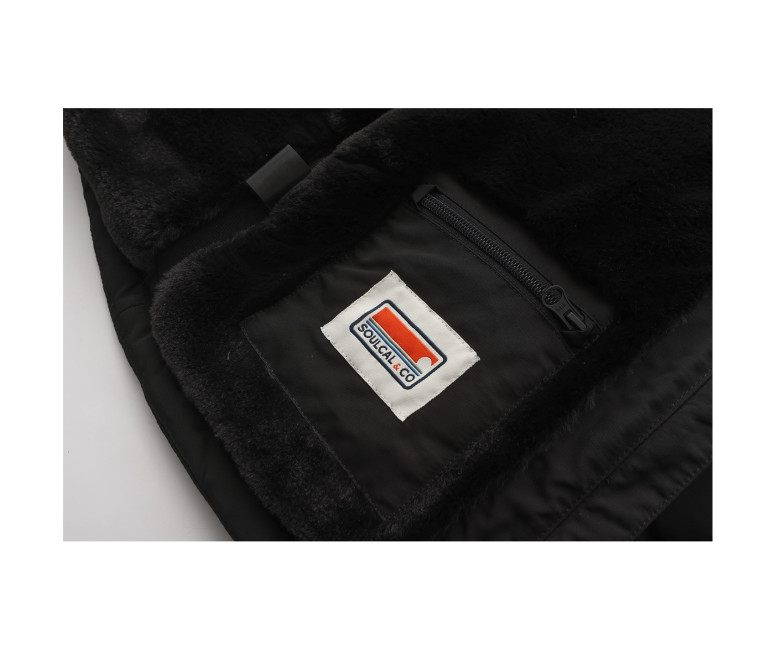SoulCal Boys 2 Zip Bubble Jacket Junior