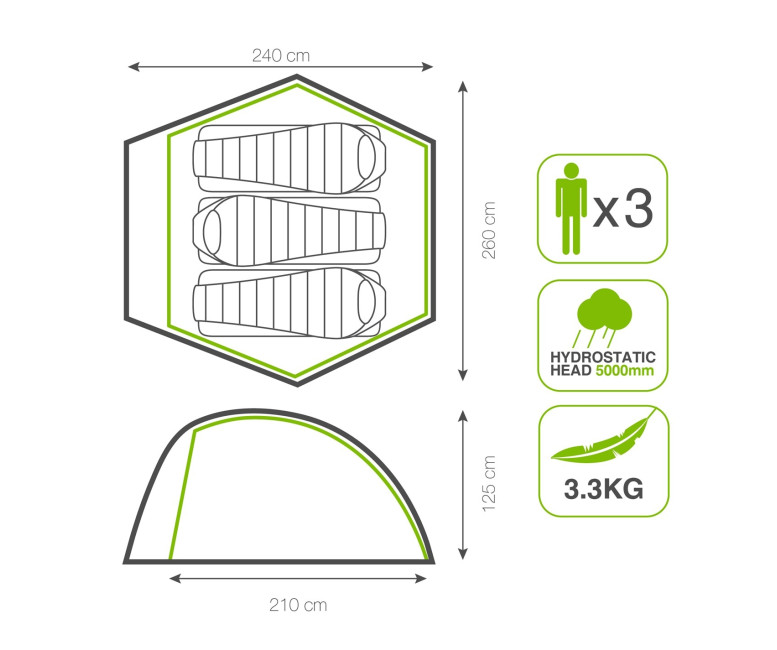 Karrimor Panther 3 Person Backpacking Tent