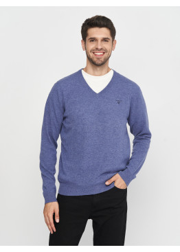 GANT Extrafine Lambswool V-Neck 8010520-489 L Stone Blue