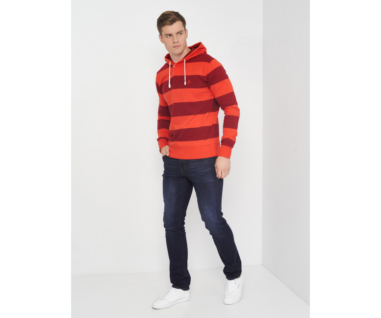 Худі GANT Barstripe Heavy Rugger 2005044 Blood Orange