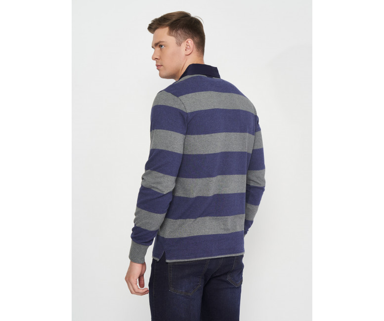 Поло GANT Barstripe Heavy Rugger 2005051 Charcoal Melange