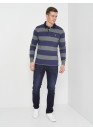 Поло GANT Barstripe Heavy Rugger 2005051 Charcoal Melange