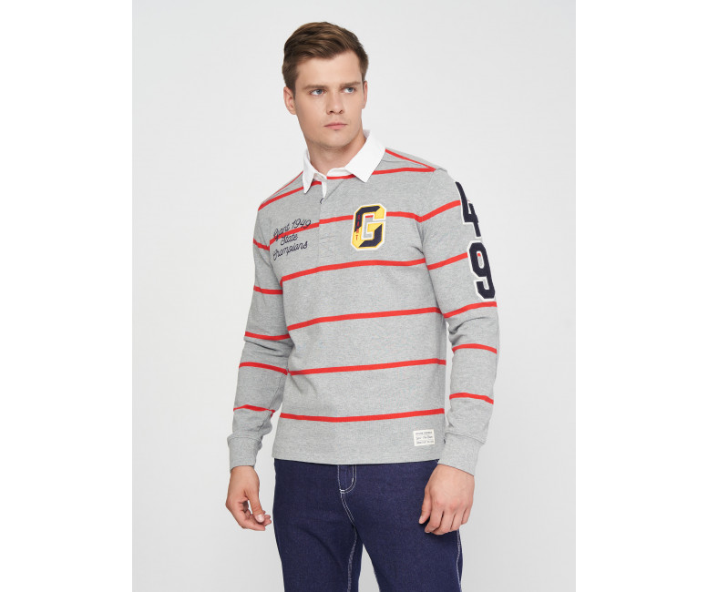 Поло GANT Varsity Heavy Rugger 2025027  Grey Melange