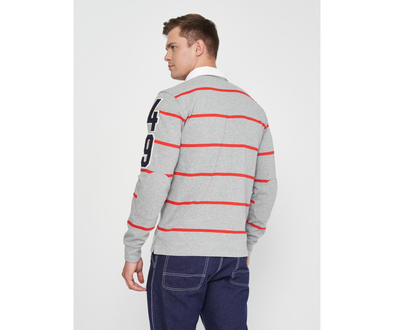 Поло GANT Varsity Heavy Rugger 2025027  Grey Melange