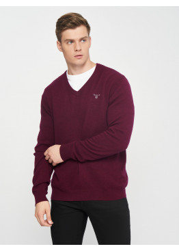 GANT Extrafine Lambswool V-Neck 8010520 Burgyndy