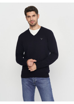 GANT Extrafine Lambswool V-Neck 8010520 Marine