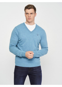 GANT Extrafine Lambswool V-Neck 8010520 Saxony Blue