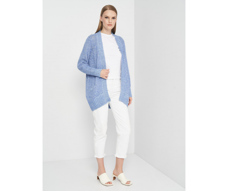 Шерстяний Кардиган GANT Boyfriend 4804100 Mid Blue