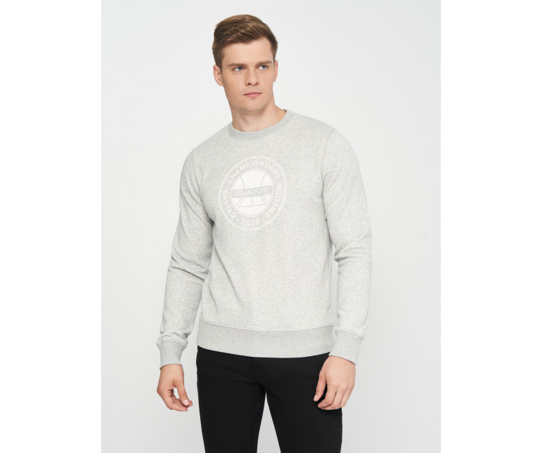 GANT Op1 Bastad C-Neck 2046036 Light Grey Melange