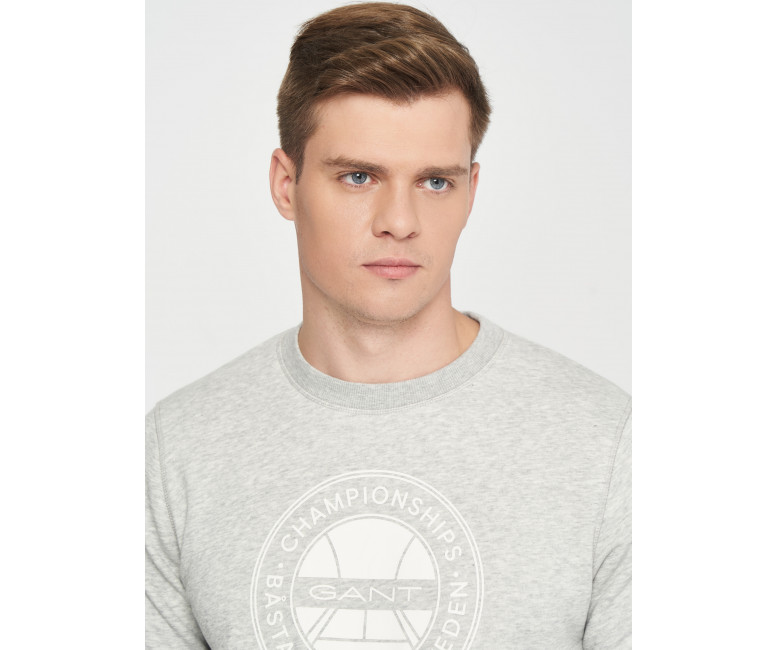 GANT Op1 Bastad C-Neck 2046036 Light Grey Melange