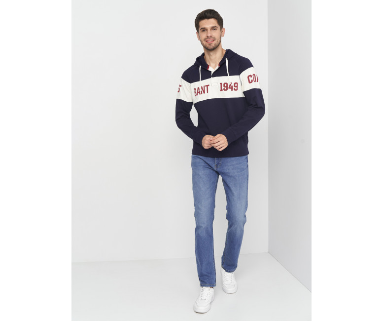 Худі GANT Chest Stripe 2047051 Evening Blue