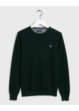 GANT Dark Green Cotton Pique Crew 80021