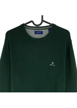 GANT Dark Green Cotton Pique Crew 80021
