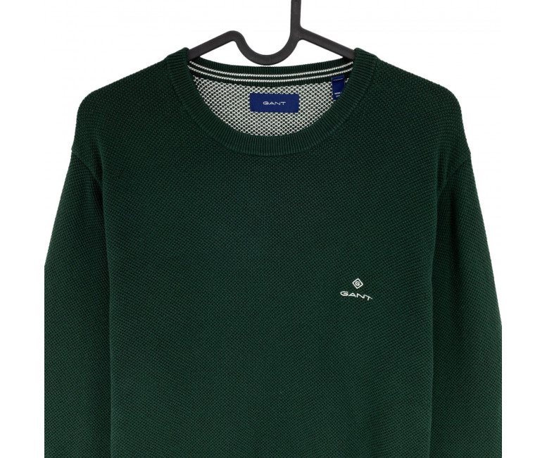 Світшот GANT Dark Green Cotton Pique Crew 80021